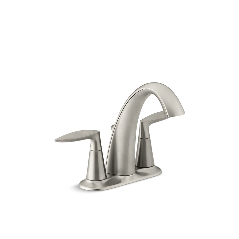 KOHLER K-45100-4-BN Alteo Centerset Bathroom Sink Faucet, 1.2 Gpm In Vibrant Brushed Nickel