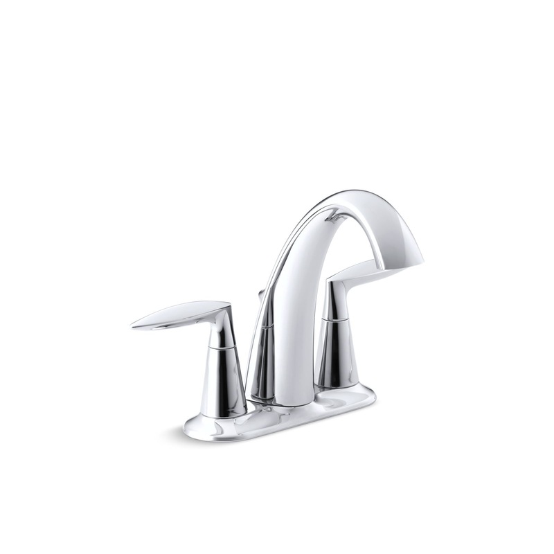 KOHLER K-45100-4-CP Alteo Centerset Bathroom Sink Faucet, 1.2 Gpm In Polished Chrome