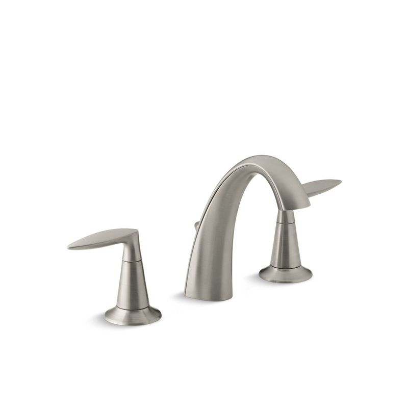 KOHLER K-45102-4-BN Alteo Widespread Bathroom Sink Faucet, 1.2 Gpm In Vibrant Brushed Nickel