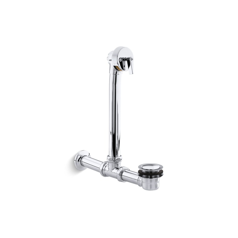 KOHLER K-7104-CP Iron Works Exposed Bath Drain For Above-The-Floor Installation In Polished Chrome