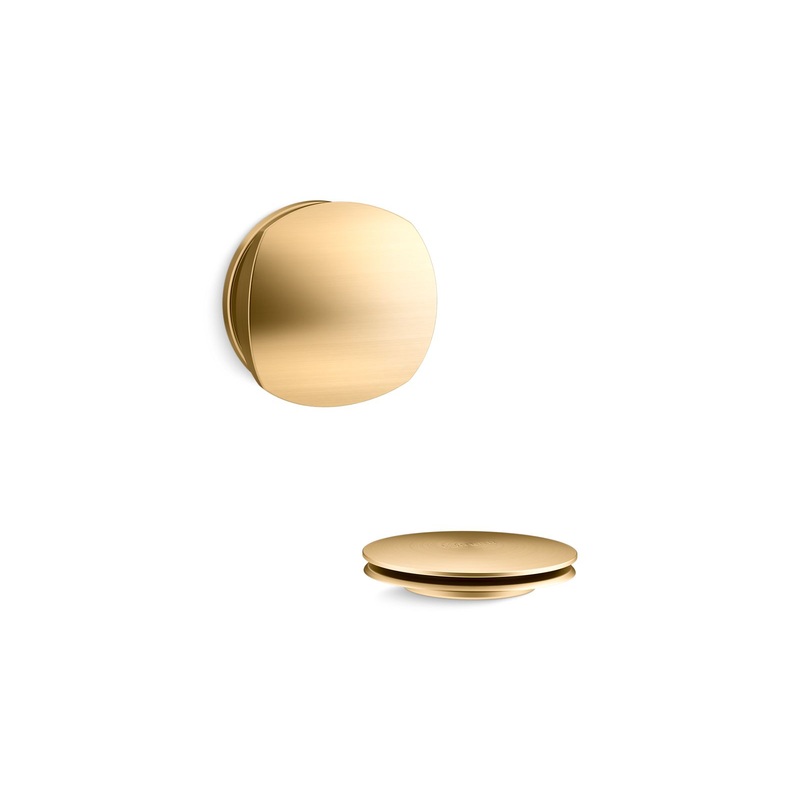 KOHLER K-T37391-2MB Pureflo Rotary-Turn Bath Drain Trim In Vibrant Brushed Moderne Brass