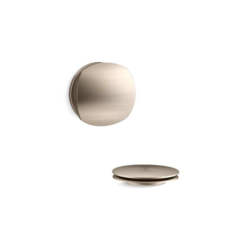 KOHLER K-T37391-BV Pureflo Rotary-Turn Bath Drain Trim In Vibrant Brushed Bronze