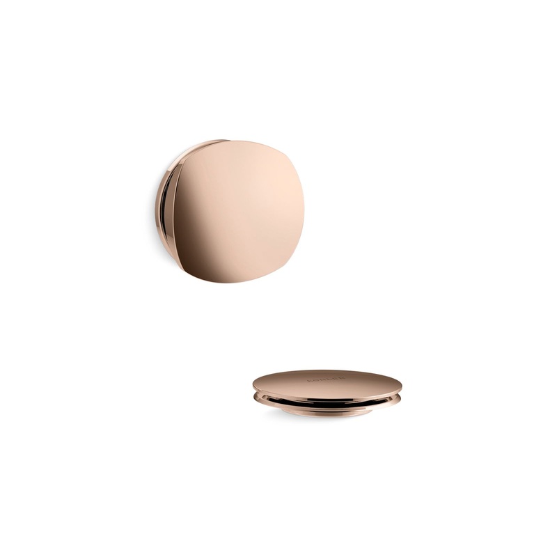 KOHLER K-T37391-RGD Pureflo Rotary-Turn Bath Drain Trim In Vibrant Rose Gold