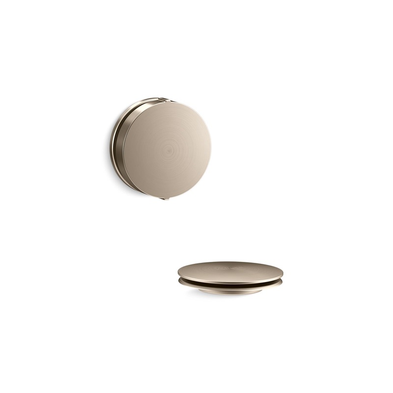 KOHLER K-T37392-BV Pureflo Rotary-Turn Bath Drain Trim In Vibrant Brushed Bronze