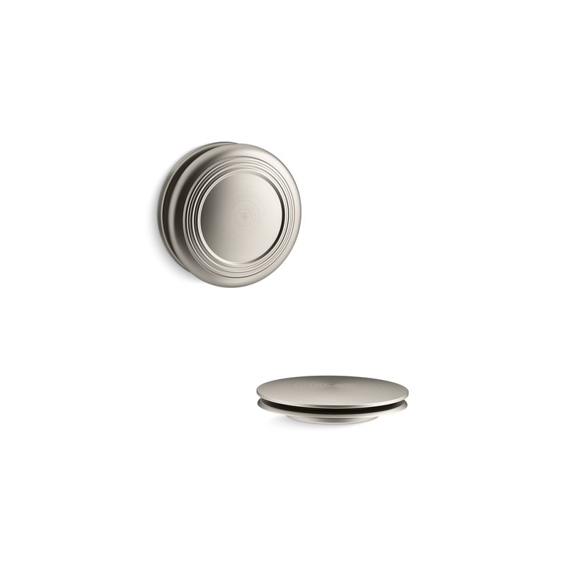KOHLER K-T37396-BN Pureflo Traditional Push-Button Bath Drain Trim In Vibrant Brushed Nickel