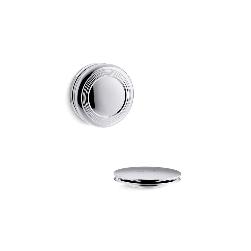 KOHLER K-T37396-CP Pureflo Traditional Push-Button Bath Drain Trim In Polished Chrome