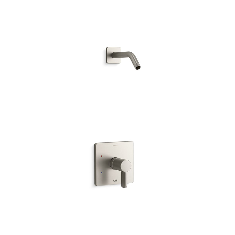 KOHLER K-TLS23503-4-BN Parallel Rite-Temp Shower Trim Kit, Without Showerhead In Vibrant Brushed Nickel