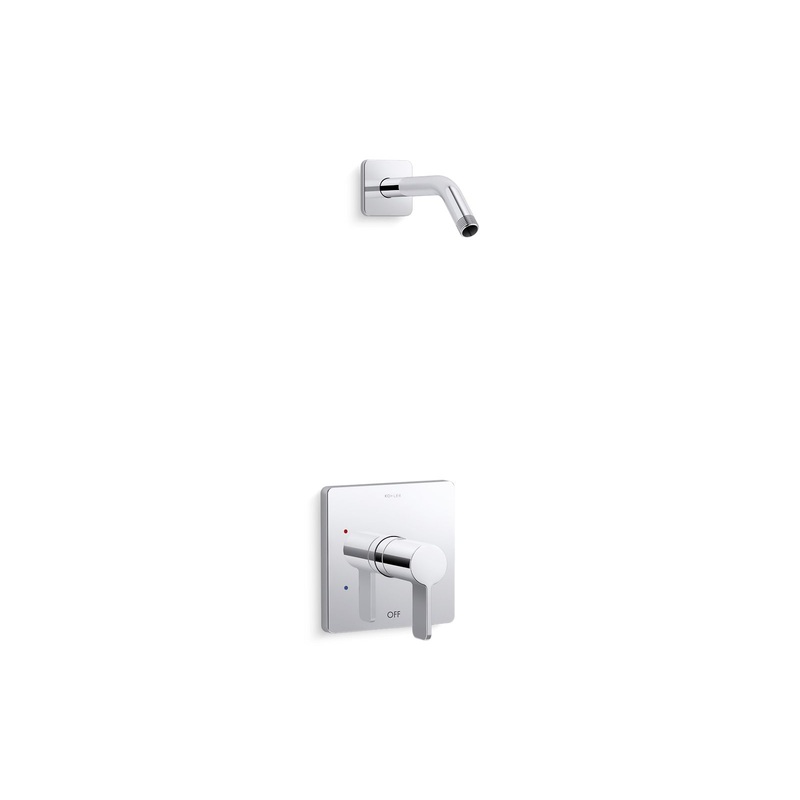 KOHLER K-TLS23503-4-CP Parallel Rite-Temp Shower Trim Kit, Without Showerhead In Polished Chrome