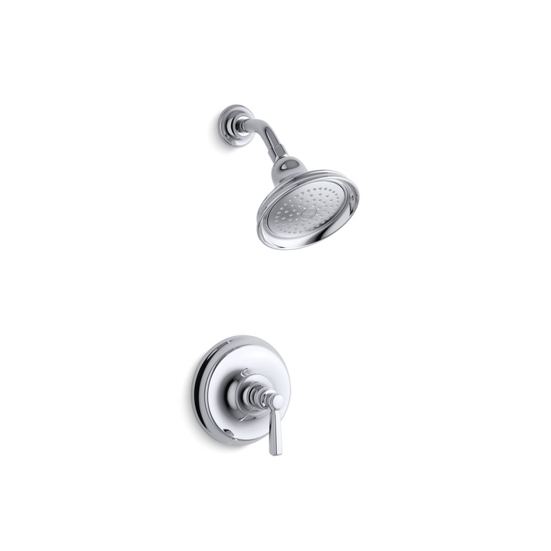 KOHLER K-TS10583-4-CP Bancroft Rite-Temp Shower Trim Kit, 2.5 Gpm In Polished Chrome