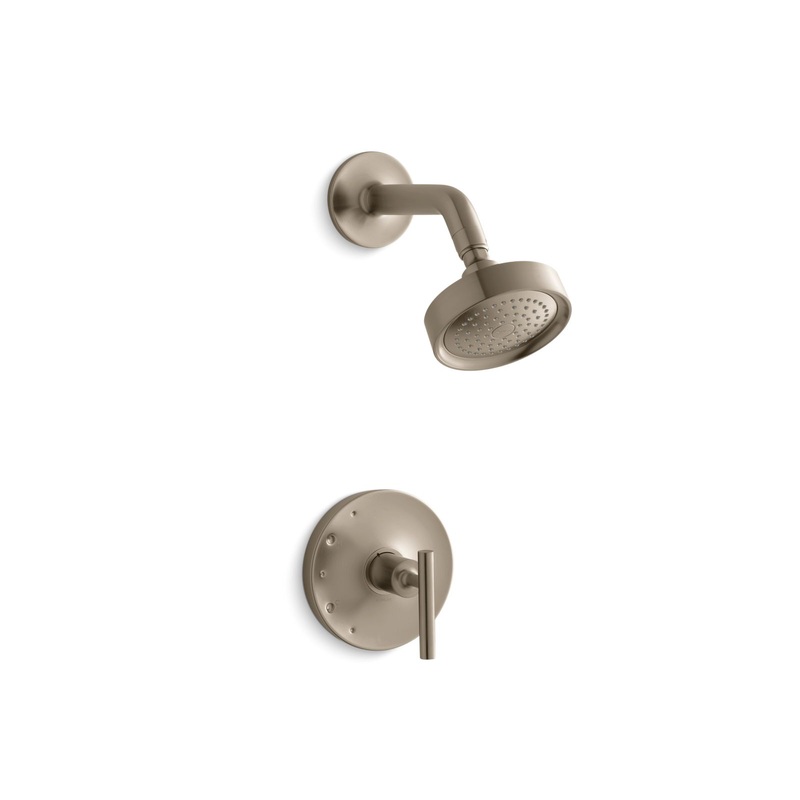 KOHLER K-TS14422-4-BV Purist Rite-Temp Shower Trim Kit With Lever Handle, 2.5 Gpm In Vibrant Brushed Bronze