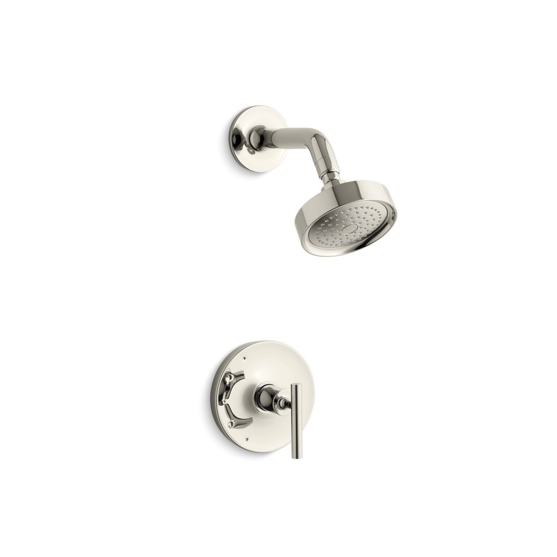 KOHLER K-TS14422-4-SN Purist Rite-Temp Shower Trim Kit With Lever Handle, 2.5 Gpm In Vibrant Polished Nickel