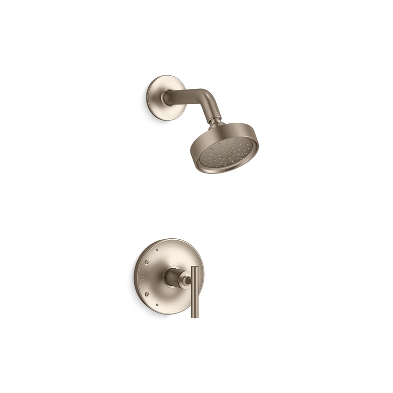KOHLER K-TS14422-4G-BV Purist Rite-Temp Shower Trim Kit With Lever Handle, 1.75 Gpm In Vibrant Brushed Bronze