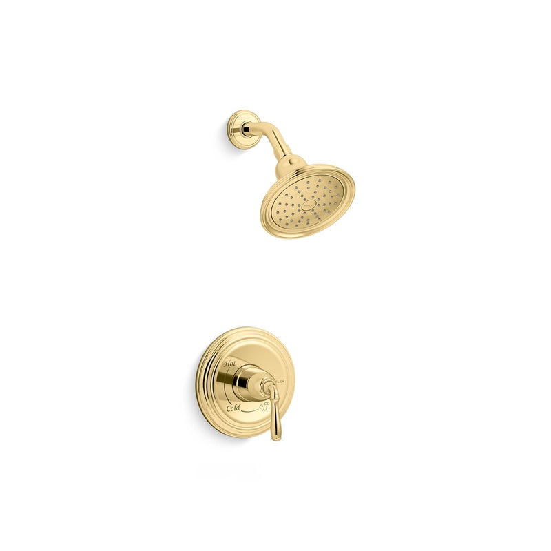 KOHLER K-TS396-4G-PB Devonshire Rite-Temp Shower Trim Kit, 1.75 Gpm In Vibrant Polished Brass