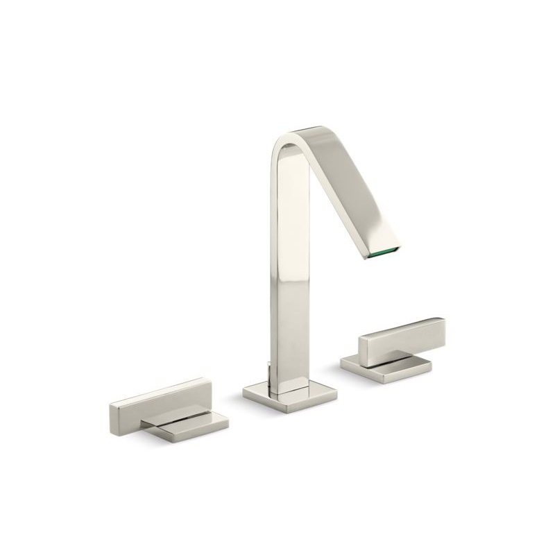 KOHLER K-14661-4-SN Vibrant Polished Nickel Loure Widespread bathroom sink faucet, 1.2 gpm