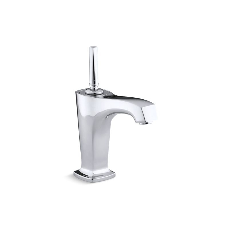 KOHLER K-16230-4-CP Margaux Single-hole bathroom sink faucet with 5-3/8" spout and lever handle