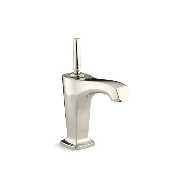 KOHLER K-16230-4-SN Margaux Single-hole bathroom sink faucet with 5-3/8" spout and lever handle