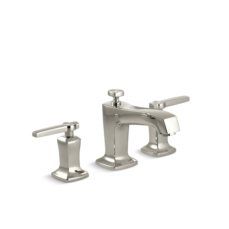 KOHLER K-16232-4-SN Margaux Widespread Bathroom Sink Faucet, 1.2 Gpm In Vibrant Polished Nickel