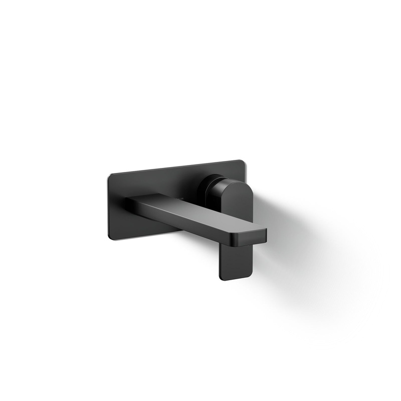 KOHLER K-22567-4-BL Parallel Wall-Mount Single-Handle Bathroom Sink Faucet, 1.2 Gpm In Matte Black