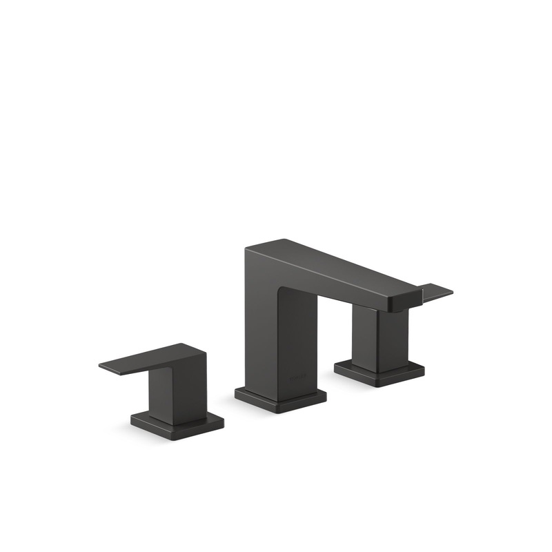 KOHLER K-23255-4-BL Honesty Widespread Bathroom Sink Faucet, 1.2 Gpm In Matte Black
