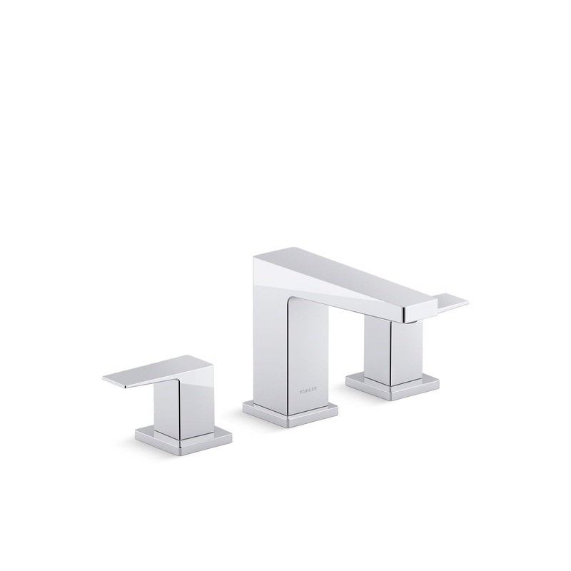 KOHLER K-23255-4-CP Honesty Widespread Bathroom Sink Faucet, 1.2 Gpm In Polished Chrome
