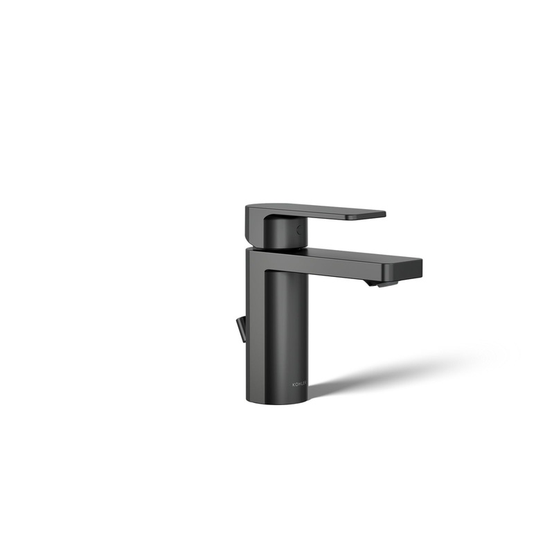 KOHLER K-23472-4-BL Parallel Single-Handle Bathroom Sink Faucet, 1.2 Gpm In Matte Black
