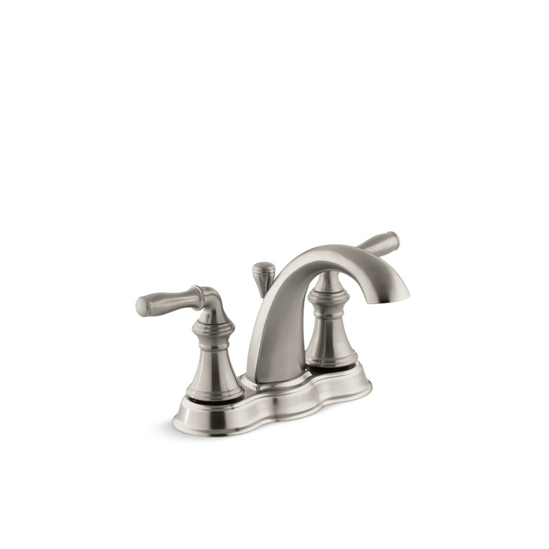 KOHLER K-393-N4-BN Devonshire Centerset Bathroom Sink Faucet, 1.2 Gpm In Vibrant Brushed Nickel