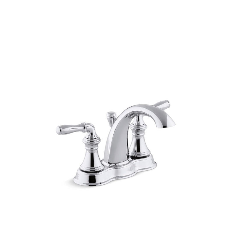 KOHLER K-393-N4-CP Devonshire Centerset Bathroom Sink Faucet, 1.2 Gpm In Polished Chrome