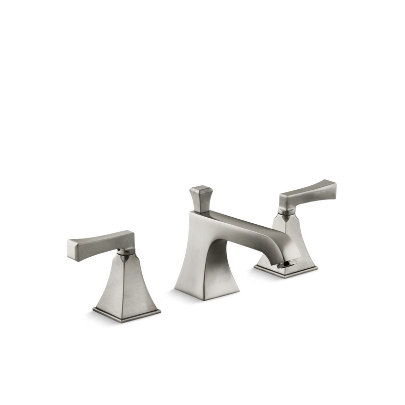 KOHLER K-454-4V-BN Memoirs Stately Widespread Bathroom Sink Faucet, 1.2 Gpm In Vibrant Brushed Nickel