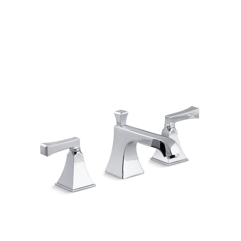 KOHLER K-454-4V-CP Memoirs Stately Widespread Bathroom Sink Faucet, 1.2 Gpm In Polished Chrome