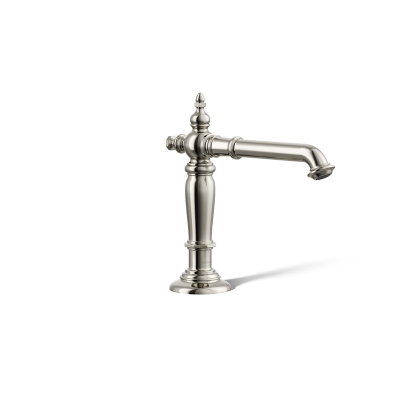 KOHLER K-72760-SN Artifacts Bathroom Sink Faucet Spout With Column Design, 1.2 Gpm In Vibrant Polished Nickel