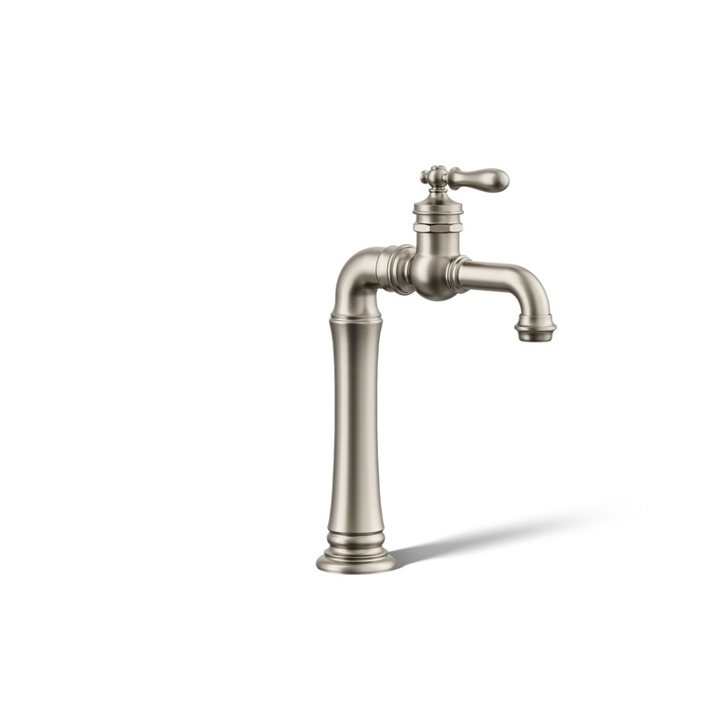 KOHLER K-72763-9M-BN Artifacts Gentleman'S Single-Handle Bathroom Sink Faucet, 1.2 Gpm In Vibrant Brushed Nickel