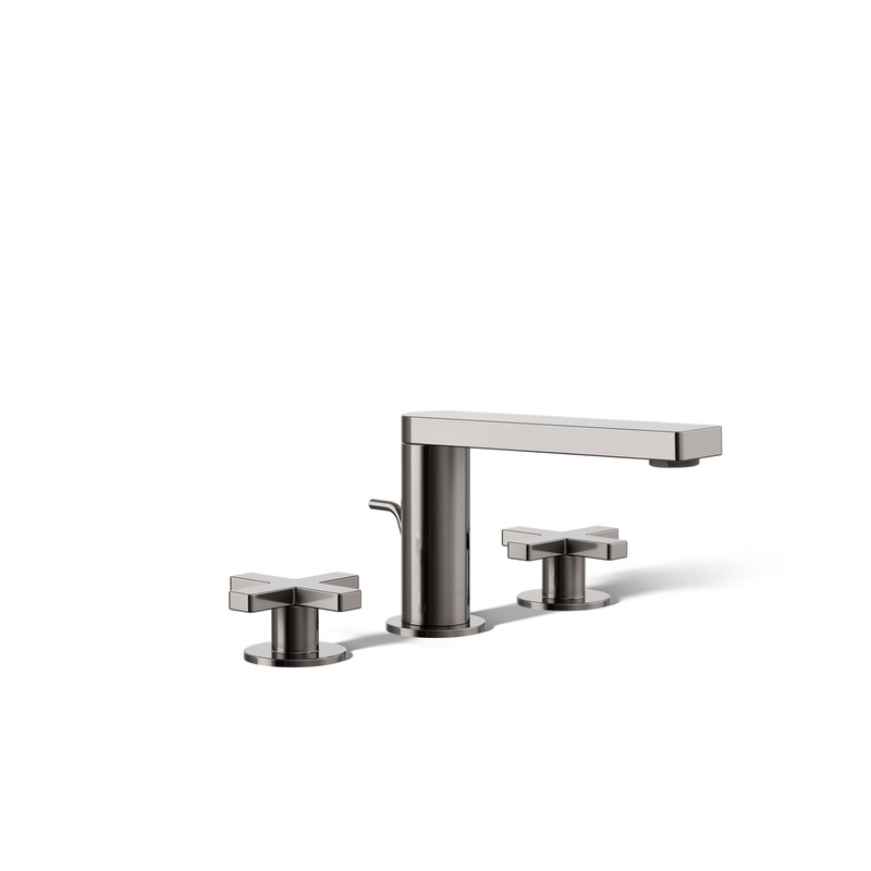 KOHLER K-73060-3-TT Composed Widespread Bathroom Sink Faucet With Cross Handles, 1.2 Gpm In Vibrant Titanium