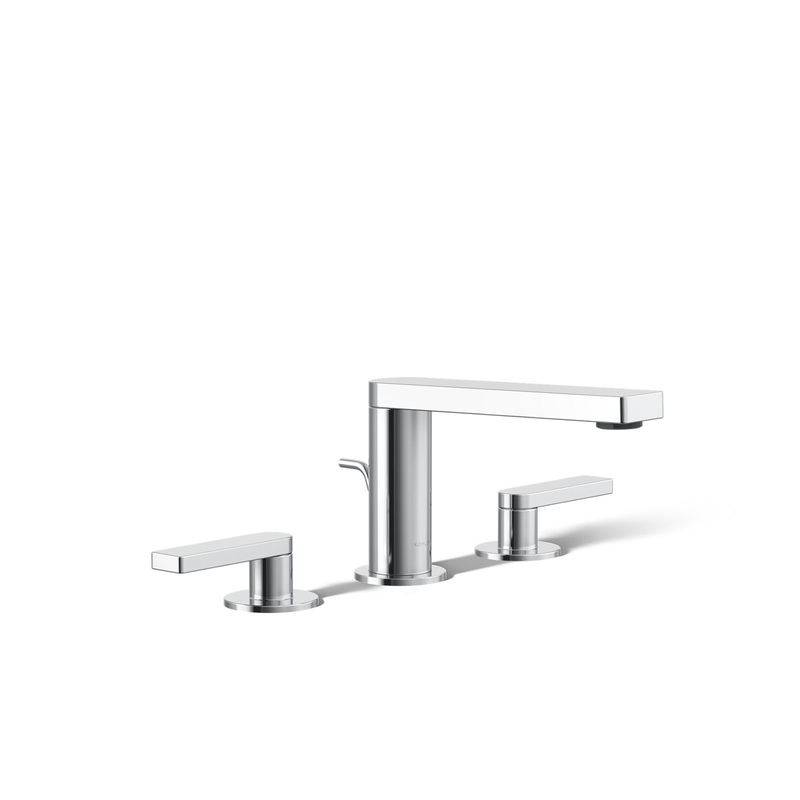 KOHLER K-73060-4-CP Composed Widespread Bathroom Sink Faucet With Lever Handles, 1.2 Gpm In Polished Chrome