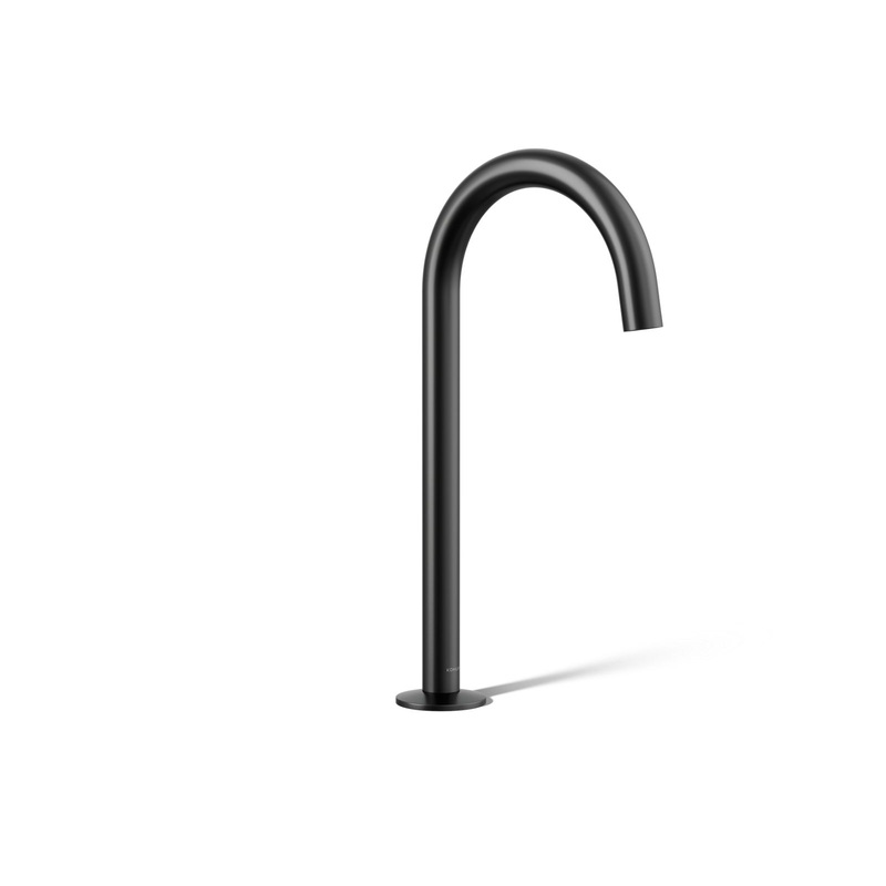 KOHLER K-77965-BL Components Bathroom Sink Faucet Spout With Tube Design, 1.2 Gpm In Matte Black