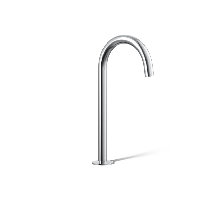 KOHLER K-77965-CP Components Bathroom Sink Faucet Spout With Tube Design, 1.2 Gpm In Polished Chrome