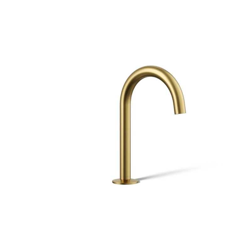 KOHLER K-77967-2MB Components Bathroom Sink Faucet Spout With Tube Design, 1.2 Gpm In Vibrant Brushed Moderne Brass