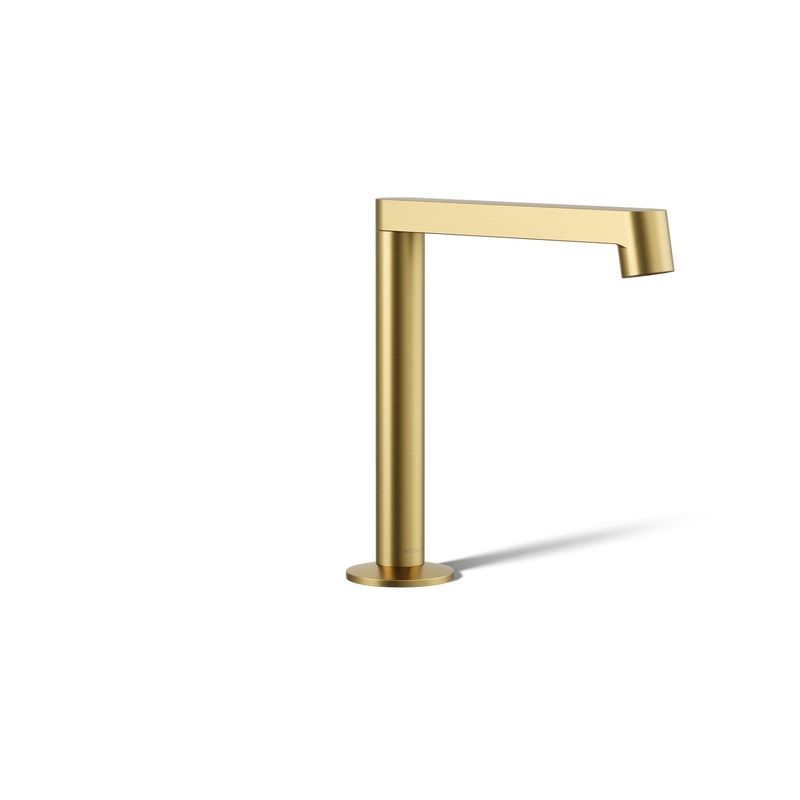 KOHLER K-77969-2MB Components Bathroom Sink Faucet Spout With Row Design, 1.2 Gpm In Vibrant Brushed Moderne Brass