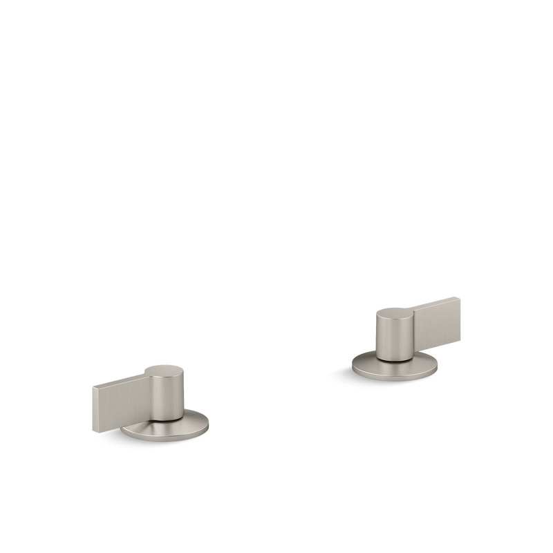 KOHLER K-77990-4-BN Components Deck-Mount Bath Faucet Handles With Lever Design In Vibrant Brushed Nickel