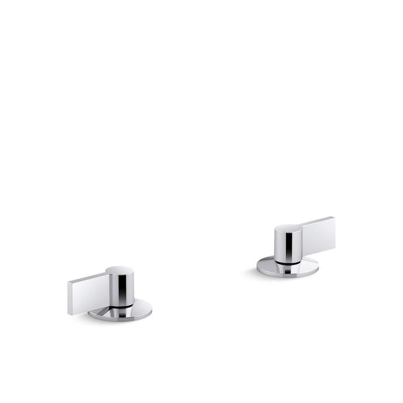 KOHLER K-77990-4-CP Components Deck-Mount Bath Faucet Handles With Lever Design In Polished Chrome