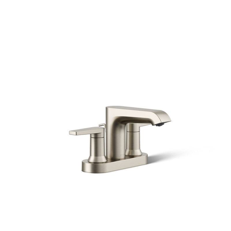 KOHLER K-97094-4-BN Hint Centerset Bathroom Sink Faucet, 1.2 Gpm In Vibrant Brushed Nickel