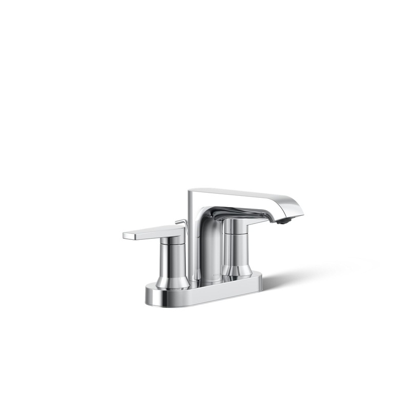 KOHLER K-97094-4-CP Hint Centerset Bathroom Sink Faucet, 1.2 Gpm In Polished Chrome