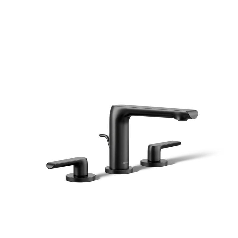KOHLER K-97352-4-BL Avid Widespread Bathroom Sink Faucet, 1.2 Gpm In Matte Black