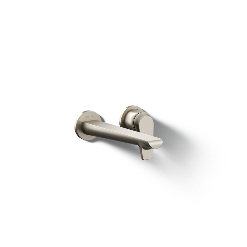 KOHLER K-97358-4-BN Avid Wall-Mount Bathroom Sink Faucet, 1.2 Gpm In Vibrant Brushed Nickel