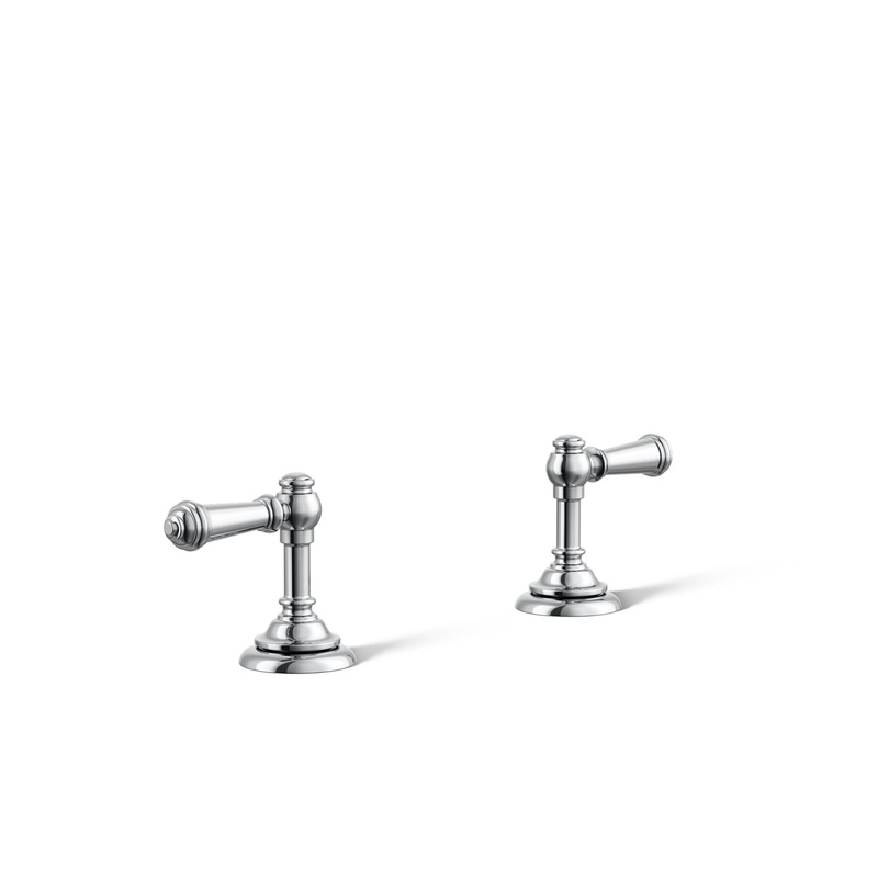KOHLER K-98068-4-CP Artifacts Lever Bathroom Sink Faucet Handles In Polished Chrome