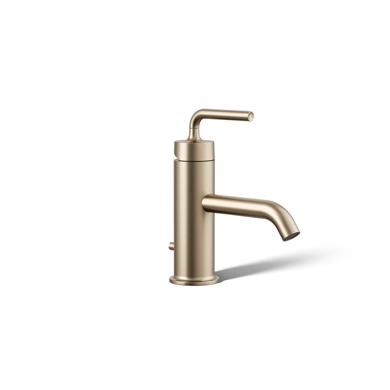 KOHLER K-14402-4A-BV Purist Single-Handle Bathroom Sink Faucet With Straight Lever Handle, 1.2 Gpm In Vibrant Brushed Bronze