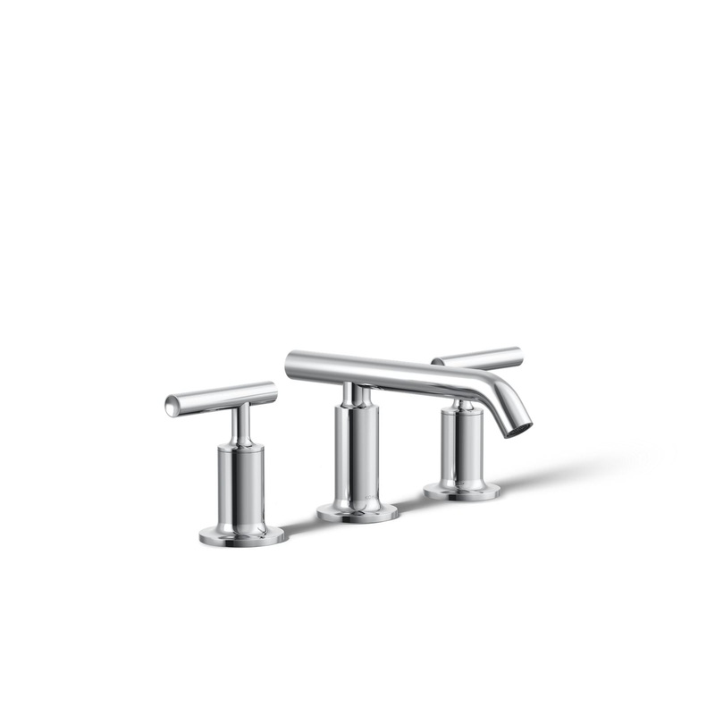 KOHLER K-14410-4-CP Purist Widespread Bathroom Sink Faucet With Lever Handles, 1.2 Gpm In Polished Chrome