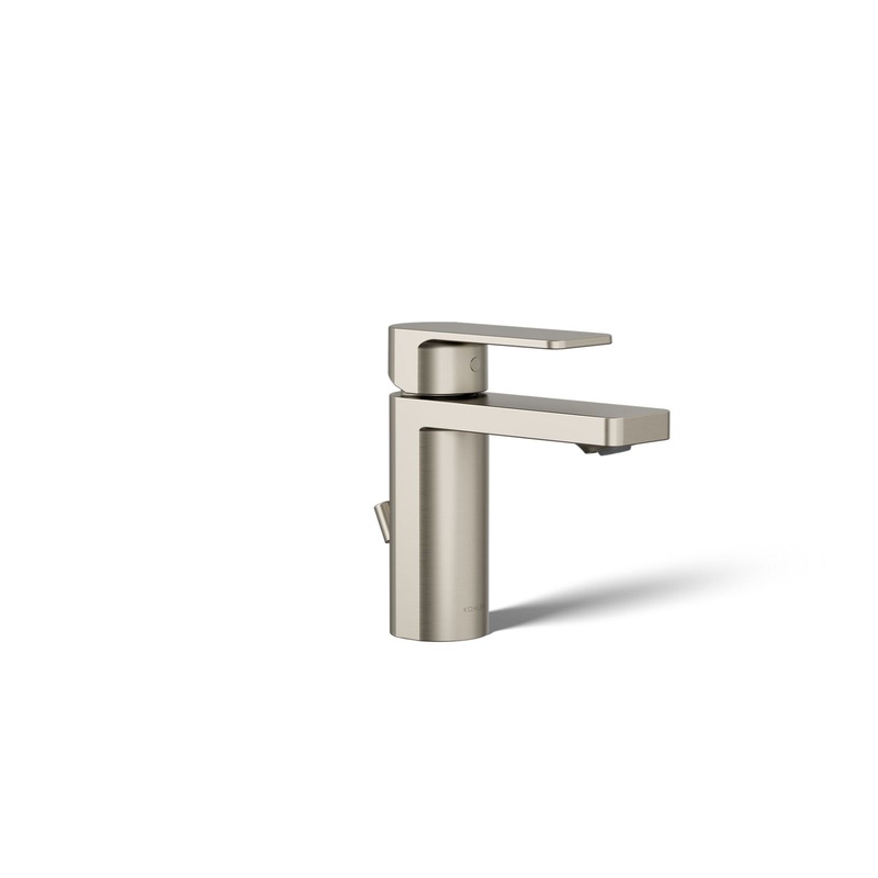 KOHLER K-23472-4-BN Parallel Single-Handle Bathroom Sink Faucet, 1.2 Gpm In Vibrant Brushed Nickel