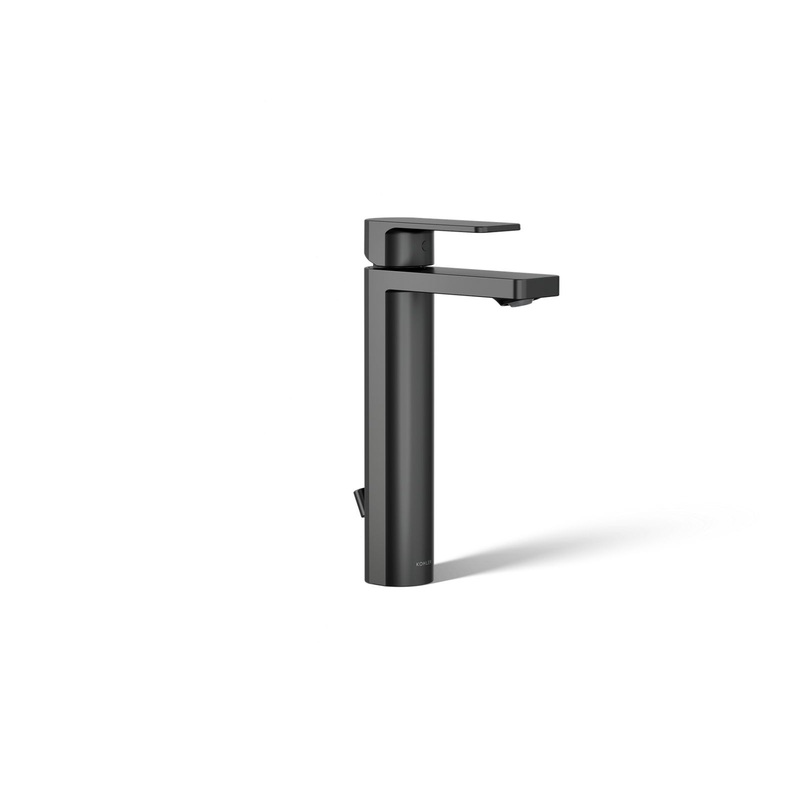 KOHLER K-23475-4-BL Parallel Tall Single-Handle Bathroom Sink Faucet, 1.2 Gpm In Matte Black