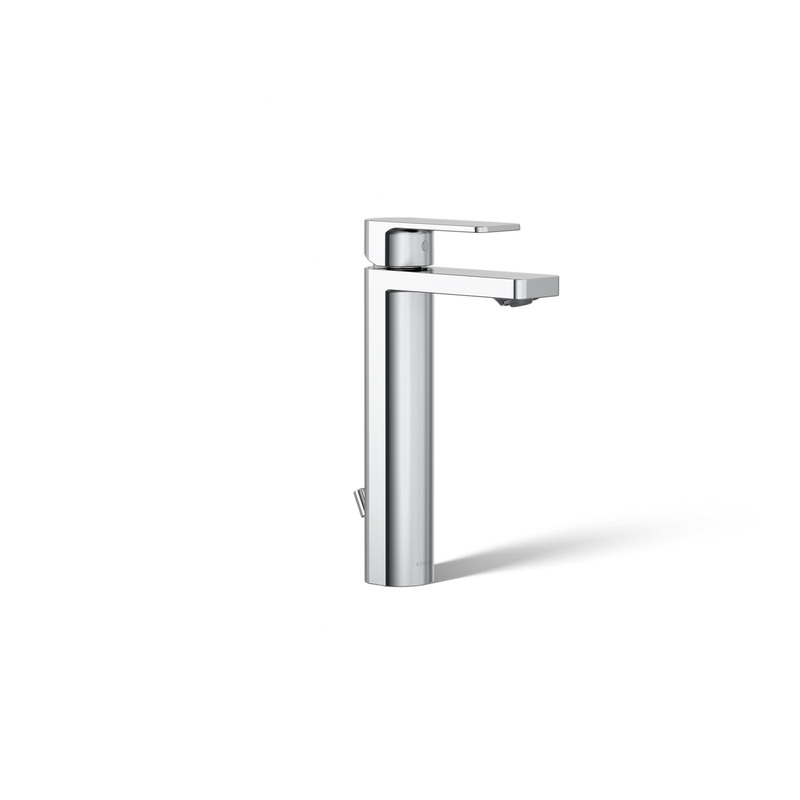 KOHLER K-23475-4-CP Parallel Tall Single-Handle Bathroom Sink Faucet, 1.2 Gpm In Polished Chrome