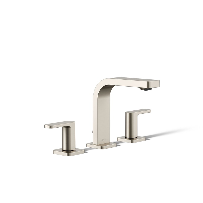 KOHLER K-23484-4-BN Parallel Widespread Bathroom Sink Faucet, 1.2 Gpm In Vibrant Brushed Nickel